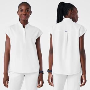 NEW Figs Rafaela Oversized Scrub top in white